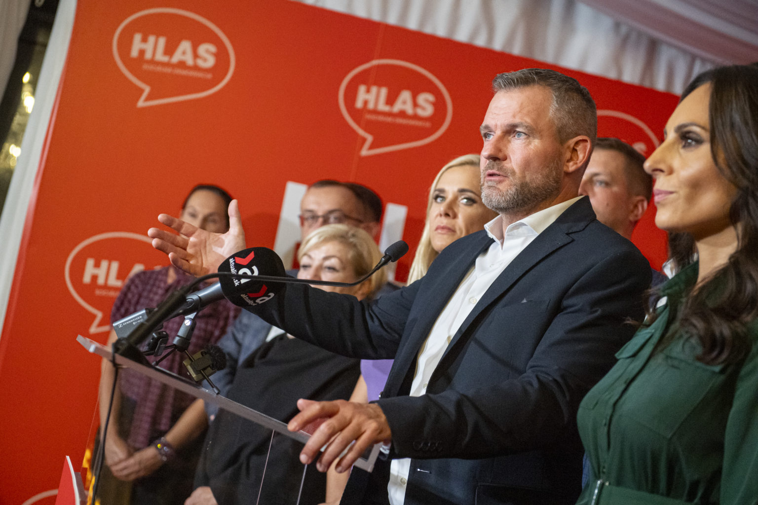Strana Hlas, ktorej lídrom je Peter Pellegrini. Foto: TASR/ Michal Svítok