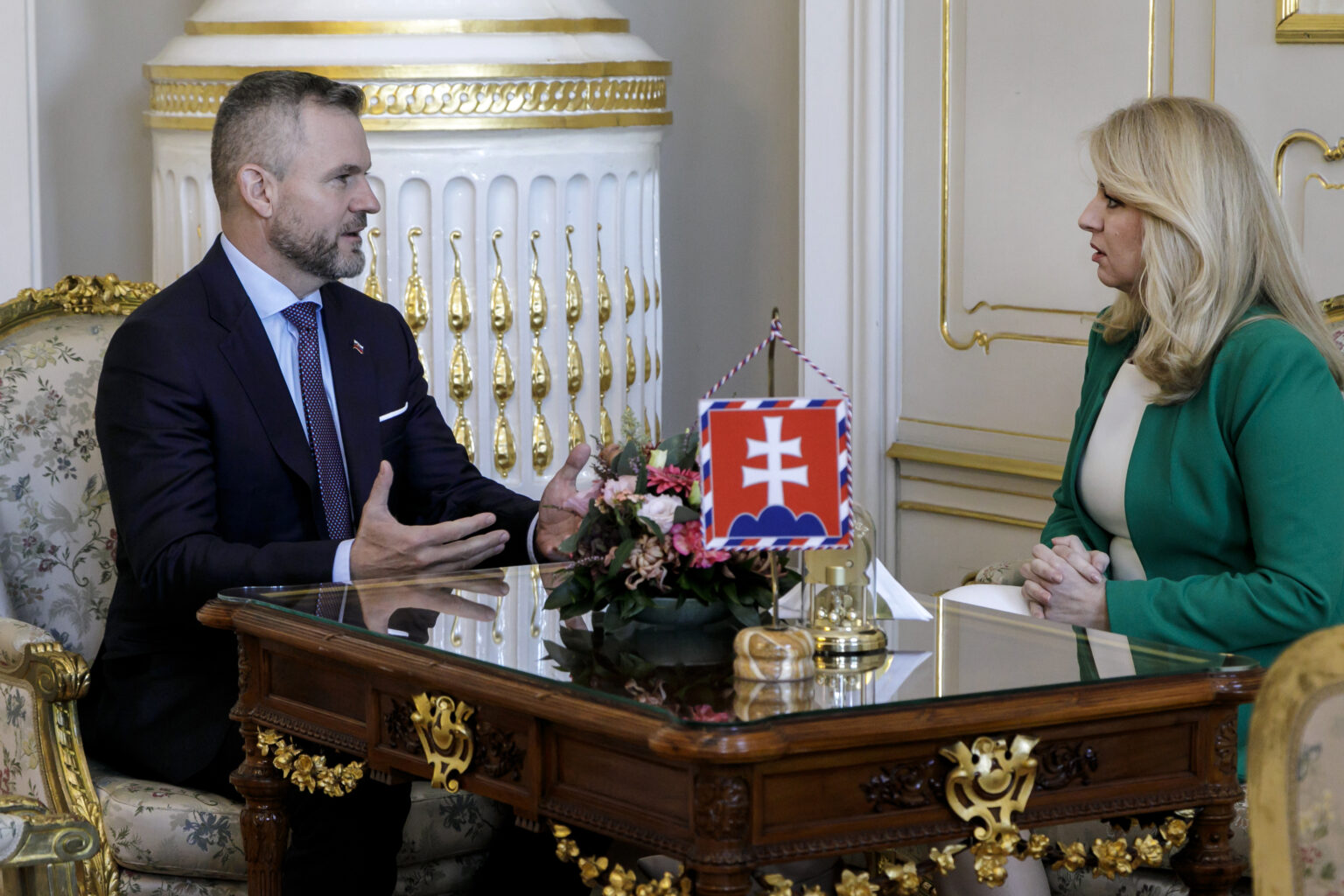 Peter Pellegrini a Zuzana Čaputová Foto: Dano Veselský/TASR