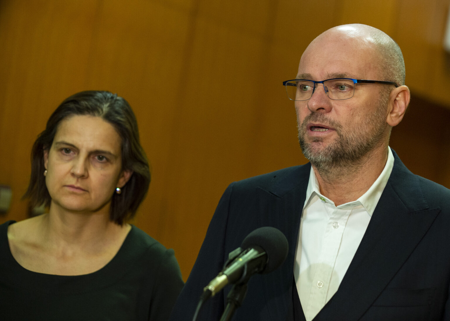 Mária Kolíková a Richard Sulík. Foto: Jakub Kotian/TASR