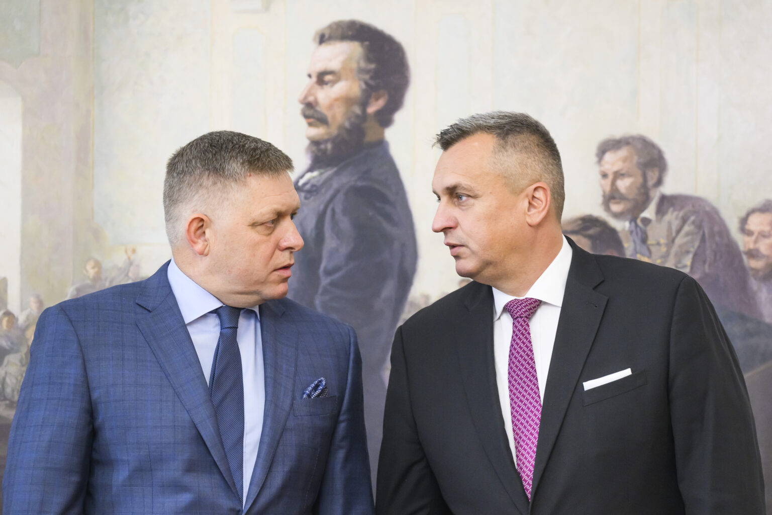 Robert Fico (vľavo) a Andrej Danko. Foto: Jaroslav Novák/TASR