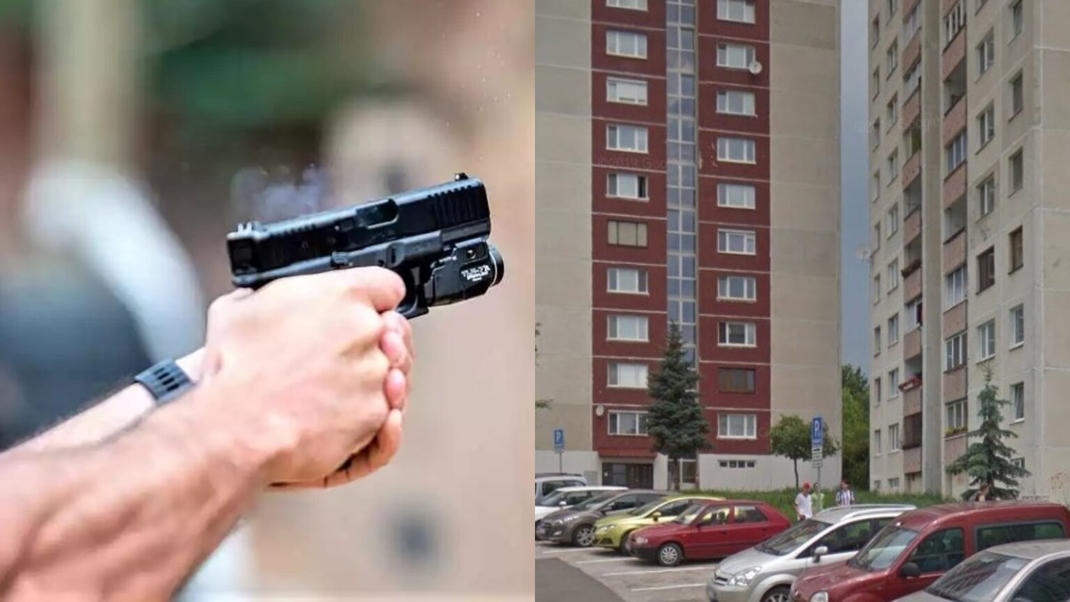 Policajt strieľal v byte na Čordákovej ulici v Košiciach. Už ho obvinili. Foto koláž pixbay/gmaps