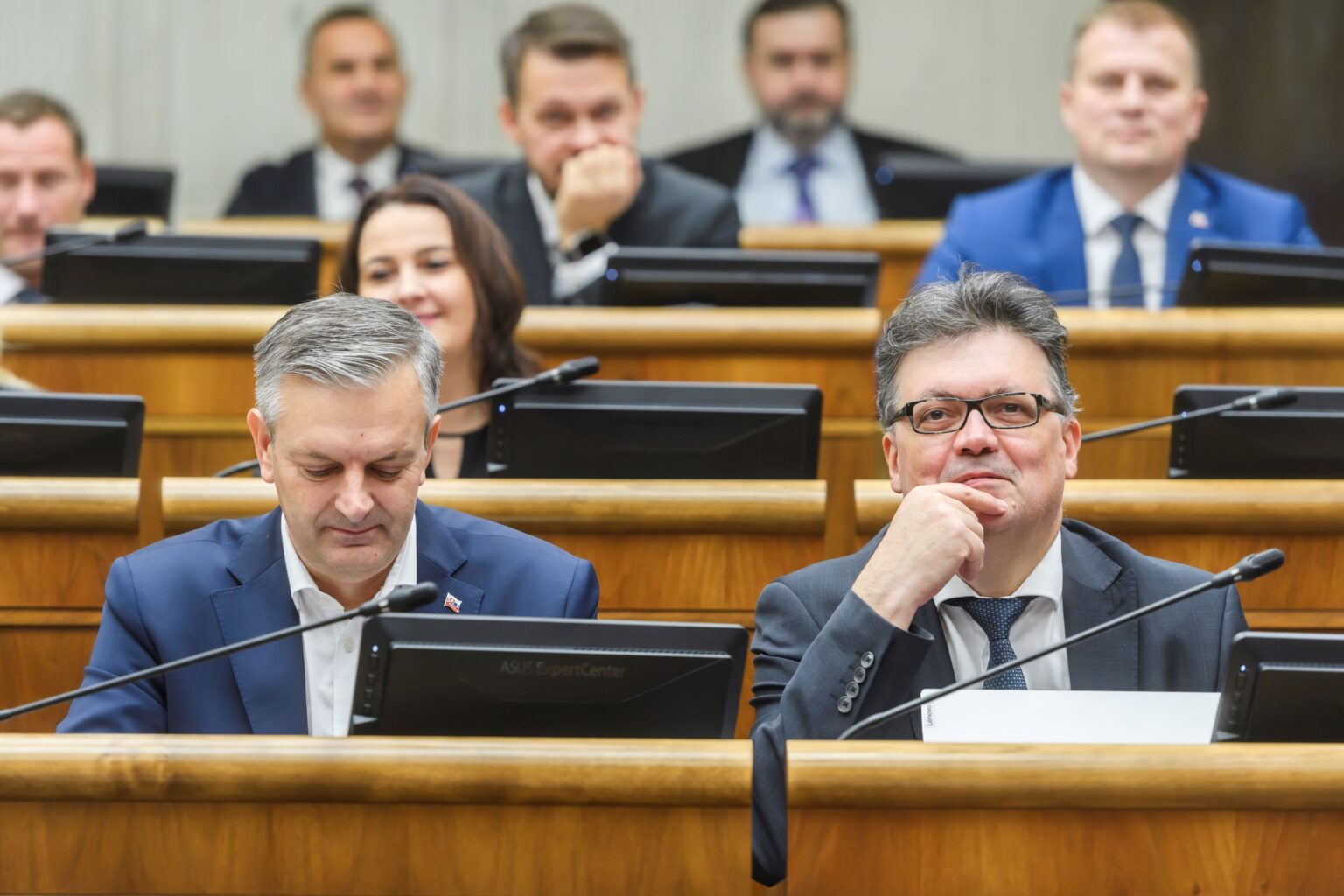 Zľava Igor Janckulík a Ján Horecký (KDH). Foto: Jaroslav Novák/TASR