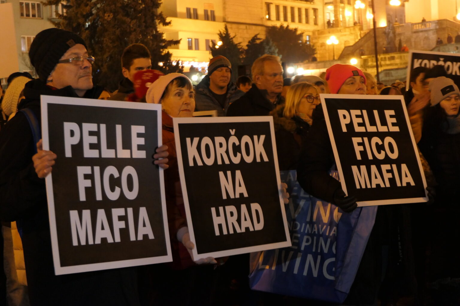 Protivládne protesty v Žiline. Foto: TASR. 