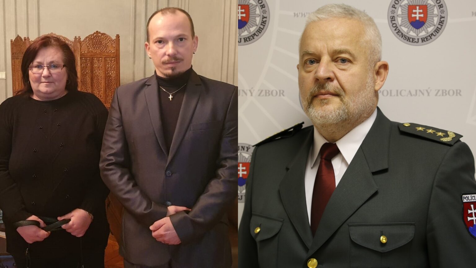 Policajný prezident Ľubomír Solák sa stretol s rodičmi zosnulého deviataka Romana. Fotokoláž: Prezídium PZ/Archív rodiny