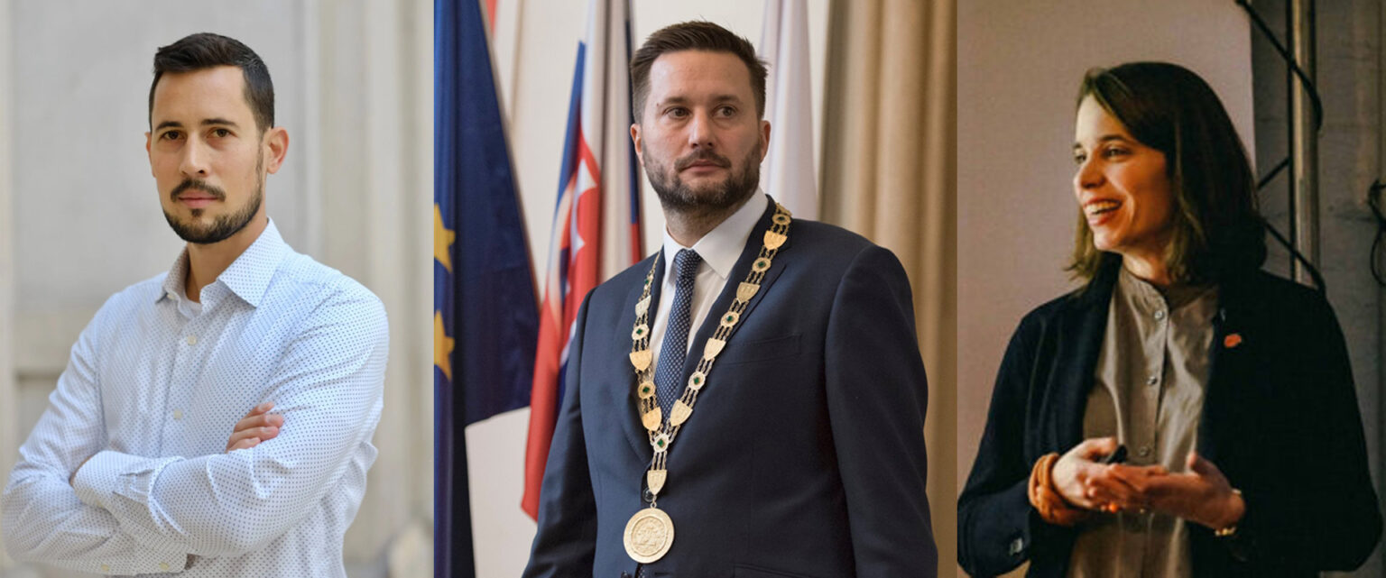 Ján Mazúr, Matúš Vallo a Petra Marko. FOTO: MIB, TASR, FB - ČO-Čerstvé ovocie stránka. Koláž: Redakcia