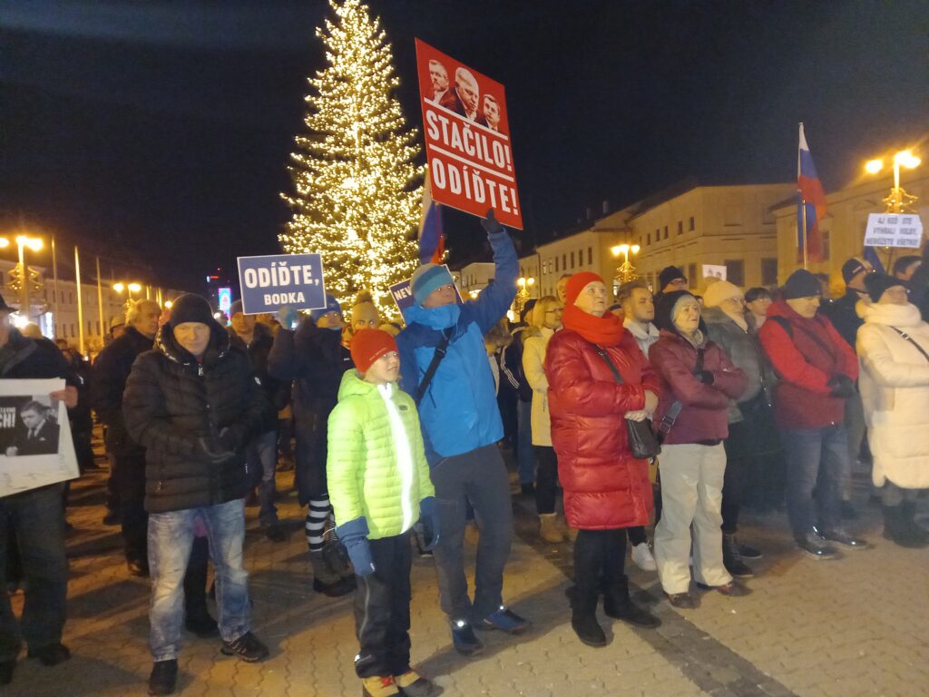 Protest v Banskej Bystrici. Foto: Mário Kaprálik