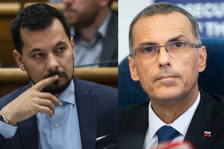 Vľavo Juraj Šeliga, vpravo Maroš Žilinka. Foto: TASR/Jaroslav Novák, Jakub Kotian