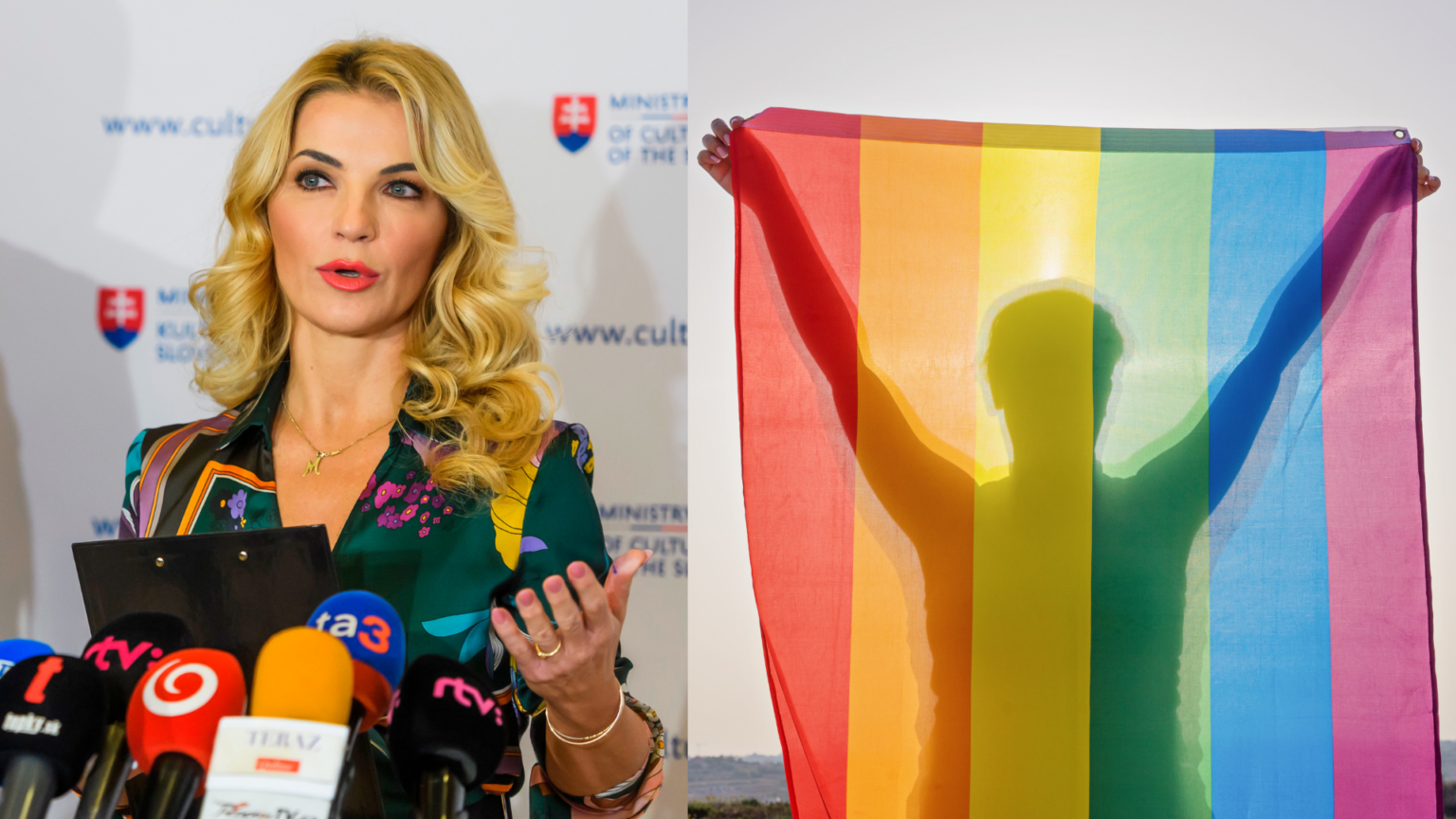 Vľavo: Martina Šimkovičová. Foto TASR/Novák. Vpravo: ilustračný záber. Zdroj: Canva.com
