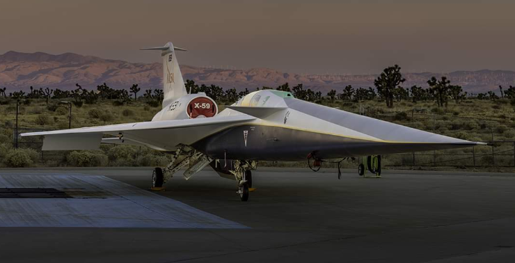 Lietadlo X-59. Reprofoto: X/Lockheed Martin