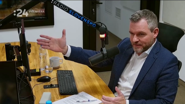 Peter Pellegrini v relácii RTVS Sobotné dialógy 27. januára 2024. Foto: reprofoto RTVS