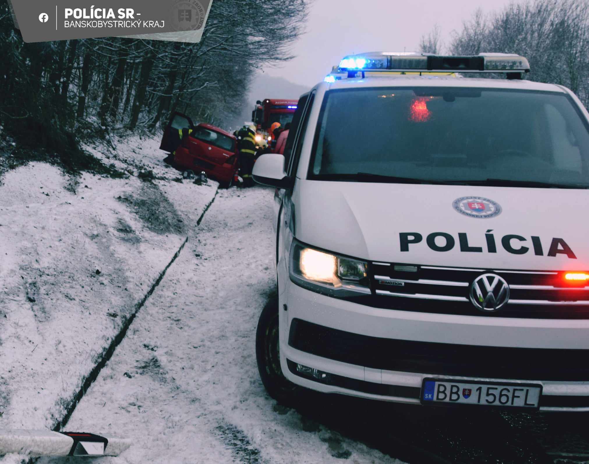 Banská Bystrica: Vodička dostala na zasneženej vozovke šmyk