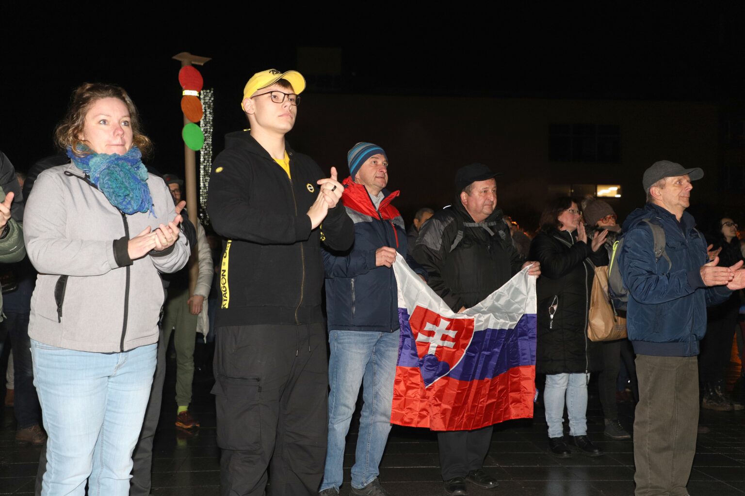 Protivládny protest v Prievidzi. Foto: Mojmír Németh