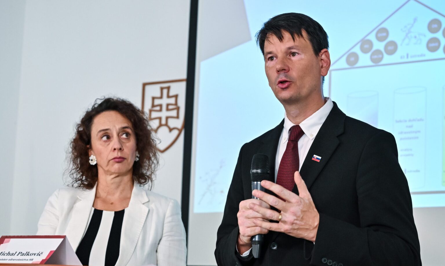 Renáta Bláhová a Michal Palkovič. Foto: Pavol Zachar/TASR