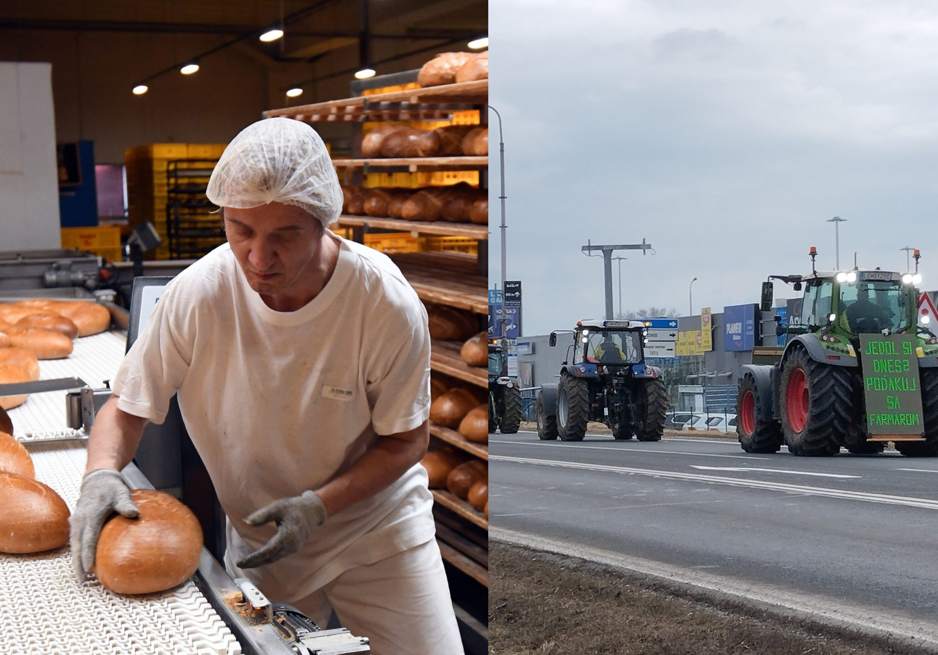 Protestujúci farmári našli podporu aj u pekárov, cukrárov a cestovinárov 