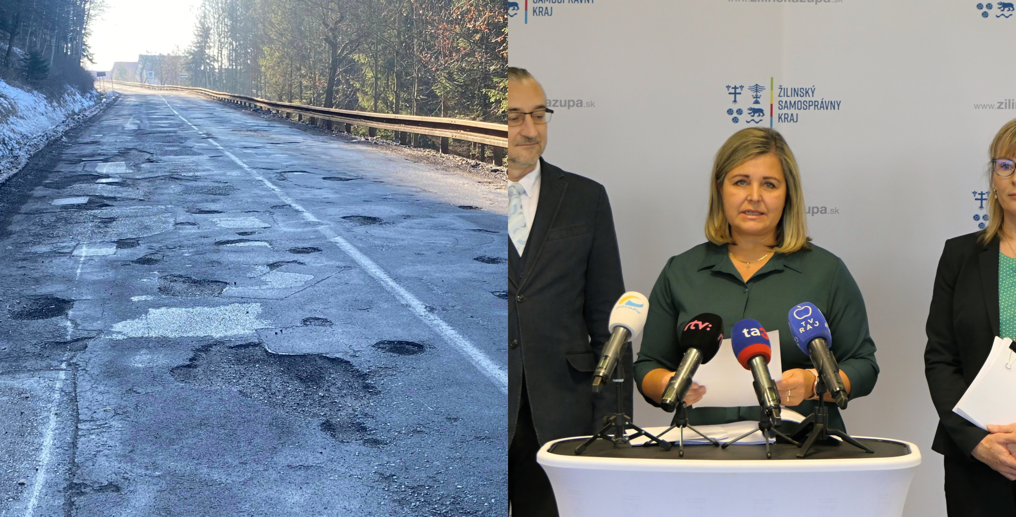 Cesty a autá sa nám rozpadávajú: Nie je to naša vina, tvrdí župa