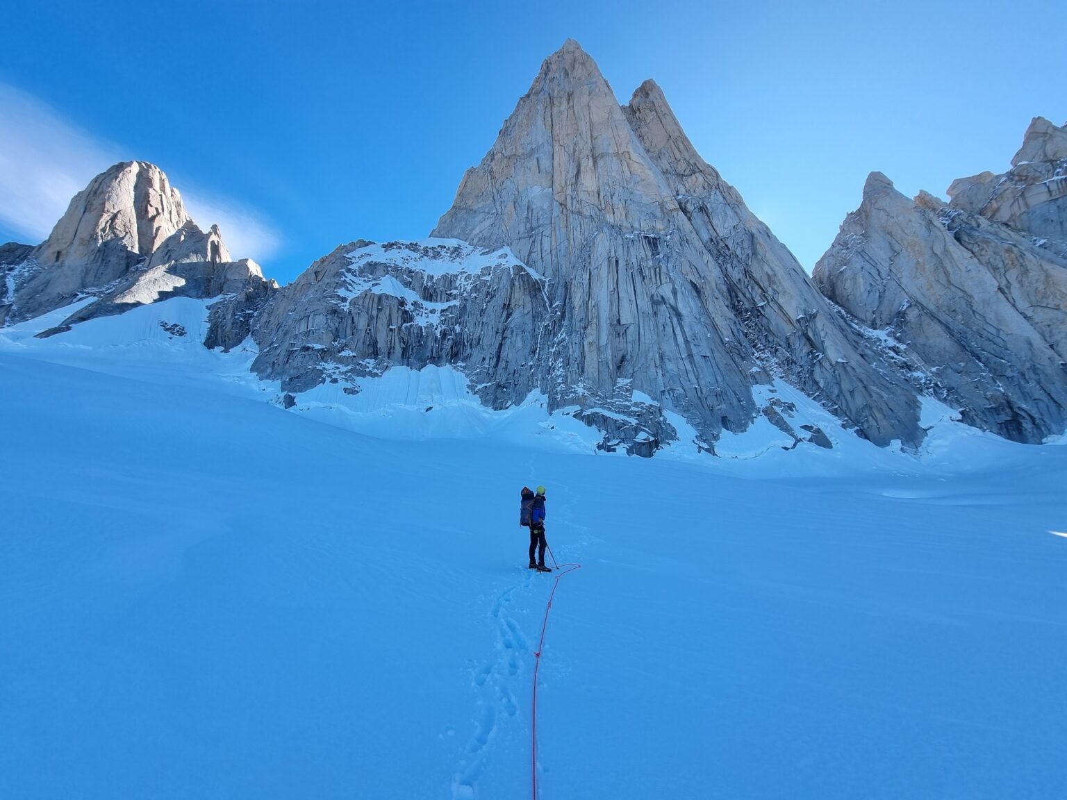 Jozef Krištoffy a Ondrej Húserka zdolali horu Poicenot a na Fitz Roy v Patagónii sa určite ešte vrátia. Foto: FB Jozef Krištoffy
