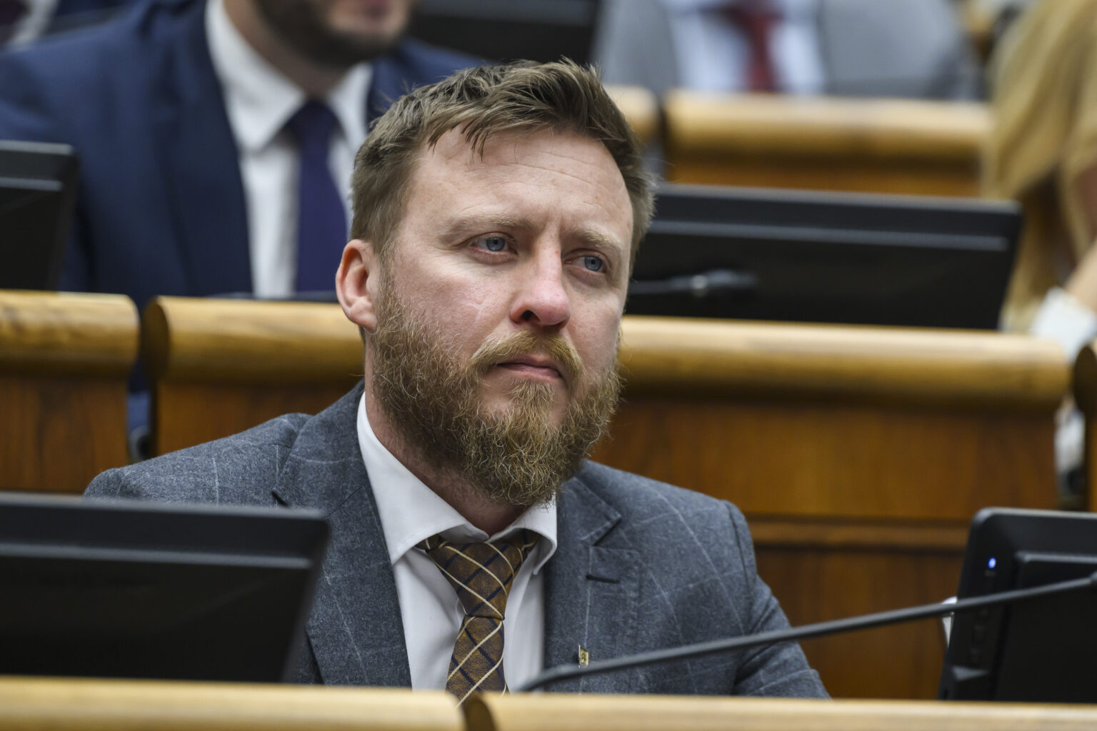 Splnomocnenec vlády SR pre preverenie procesu riadenia a manažovania zdrojov počas pandémie COVID-19 Peter Kotlár.
Foto: Jaroslav Novák/TASR