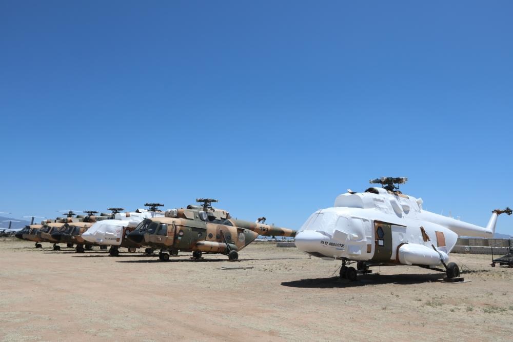 USA predvádzajú vrtuľníky Mi-17 určené pre Ukrajinu v roku 2022. Foto: Obranný priemysel Ukrajiny