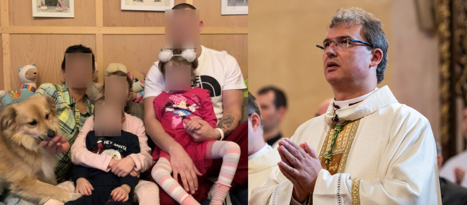 Biskup ostáva v modlitbách s rodinou. Foto: koláž ŽŠ 