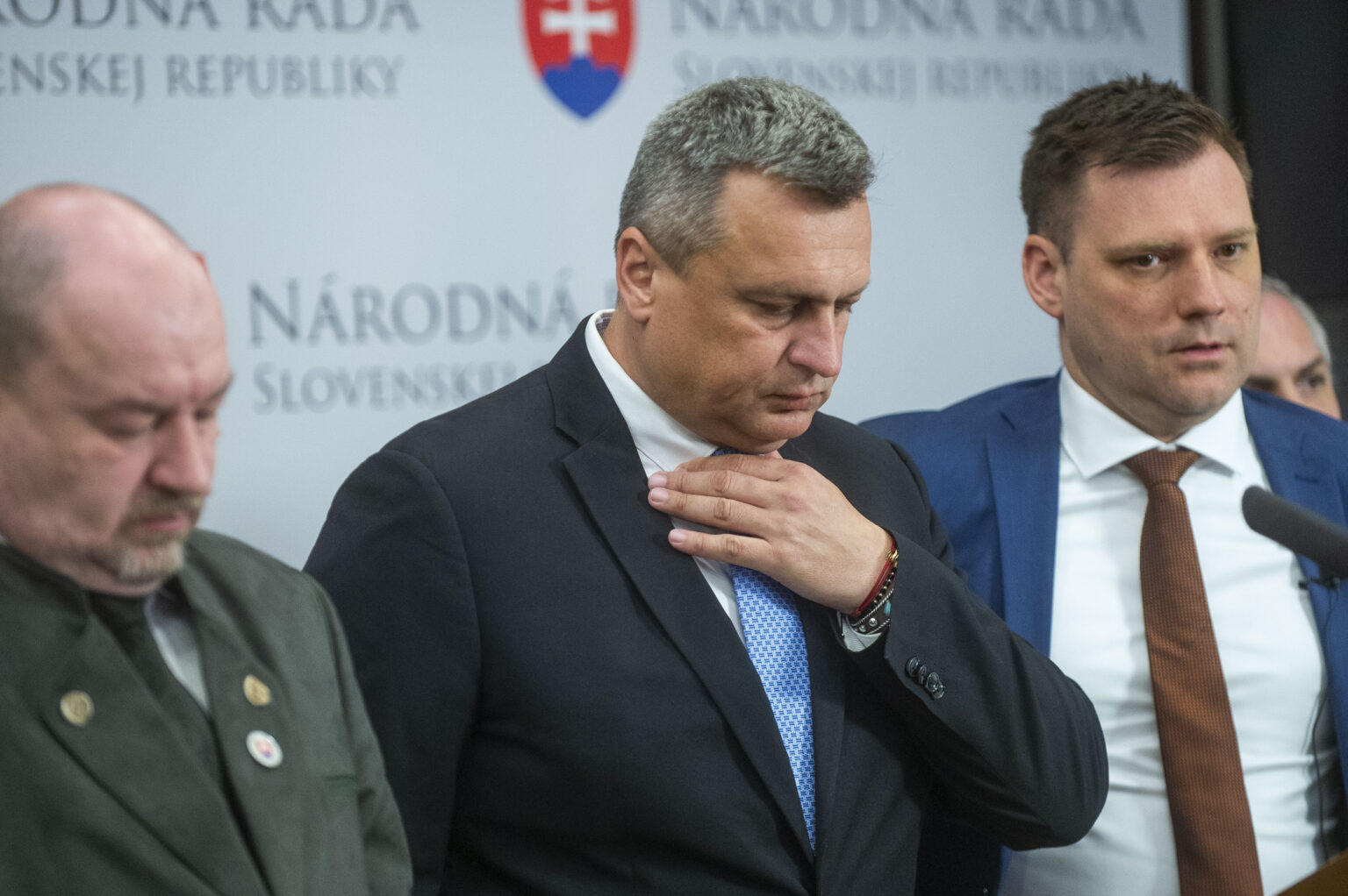 Rudolf Huliak, Andrej Danko a Tomáš Taraba. Foto: Jakub Kotian/TASR