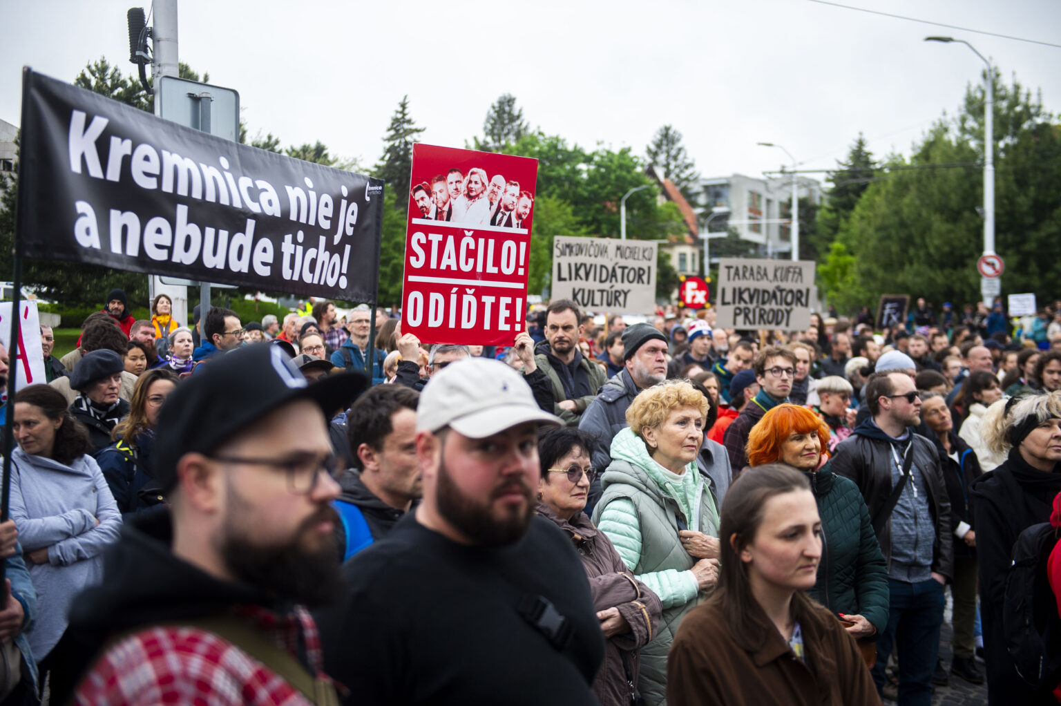 Protest, ktorý zvolala platforma Otvorená kultúra, ilustračná fotografia. Foto Jakub Kotian/TASR