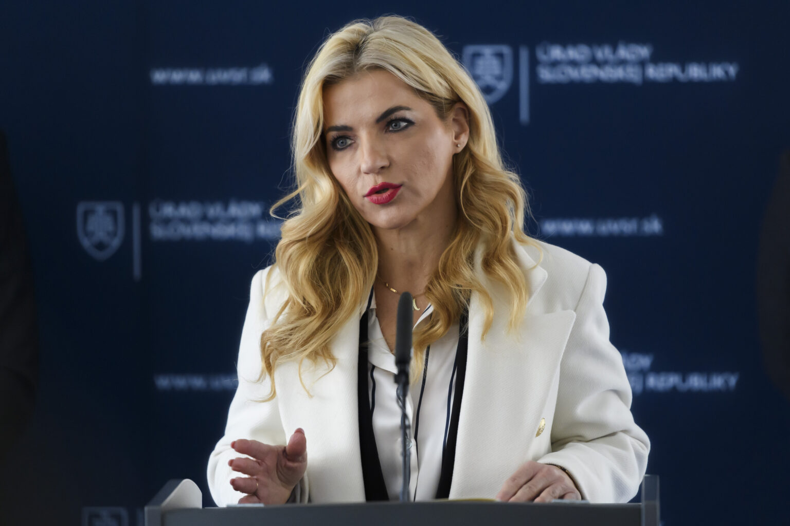 Na snímke ministerka kultúry SR Martina Šimkovičová (nominantka SNS). FOTO: TASR/Jaroslav Novák
