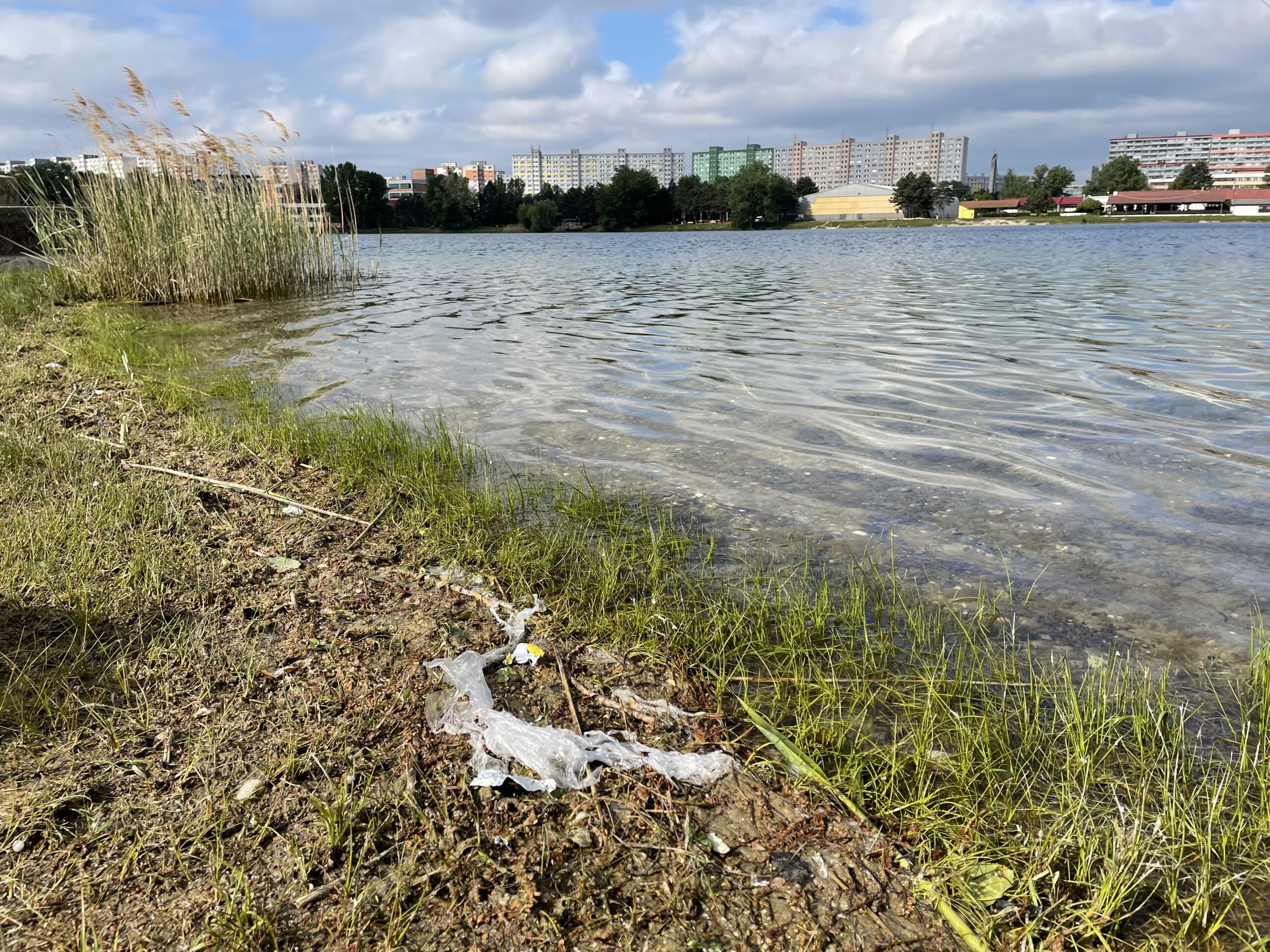 Aj v okolí jazera Veľký Draždiak je stále čo upratovať. Foto: Miroslava Pavlíková 