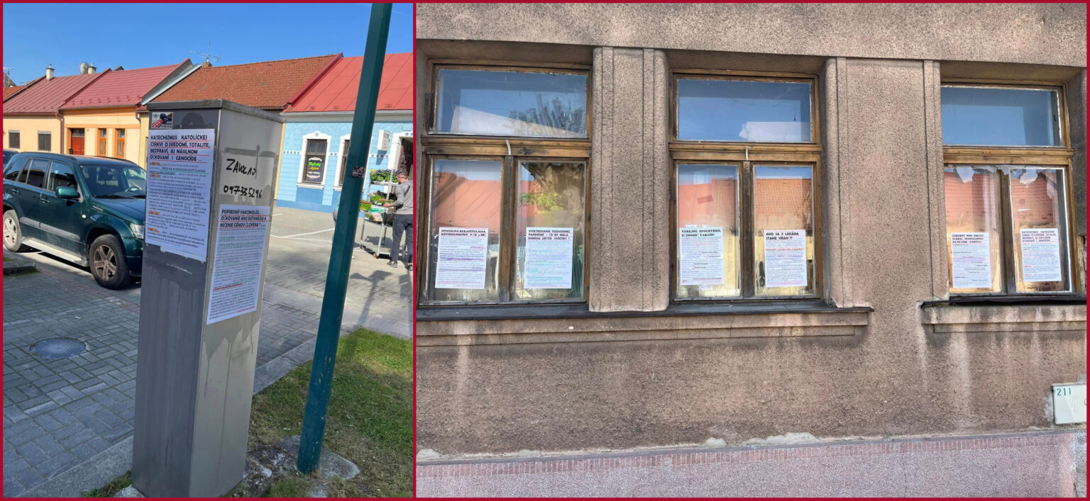 „Letákový fantóm" sa zameriava najmä na rušné ulice mesta. Foto: Facebook/Občan Kysuckého Nového Mesta