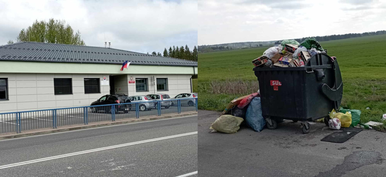 Novú colnicu zatienili kopy odpadu. Foto: Facebook/David Markovič