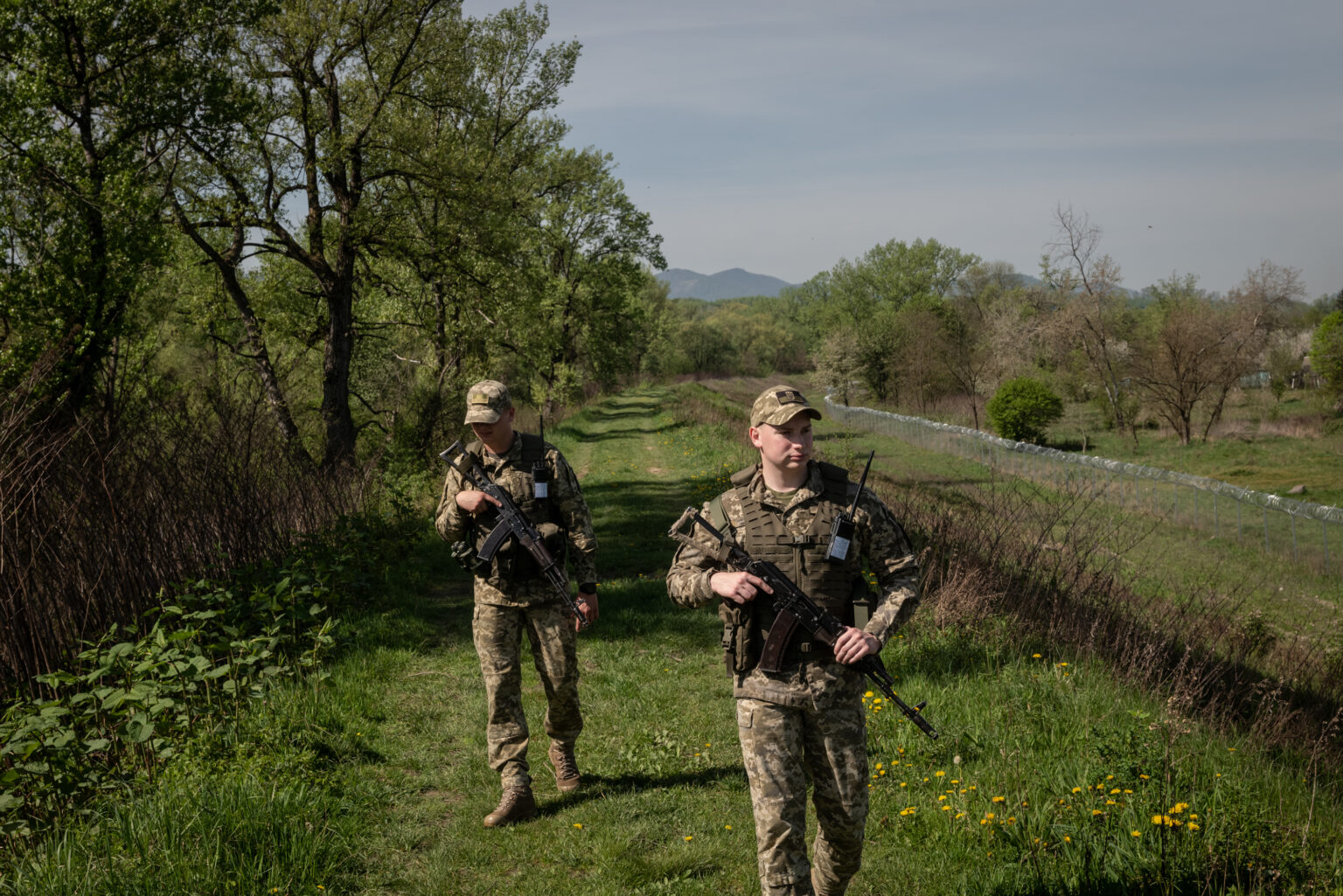Ukrajinská pohraničná stráž. Foto: Nicole Tung/ New York Times
