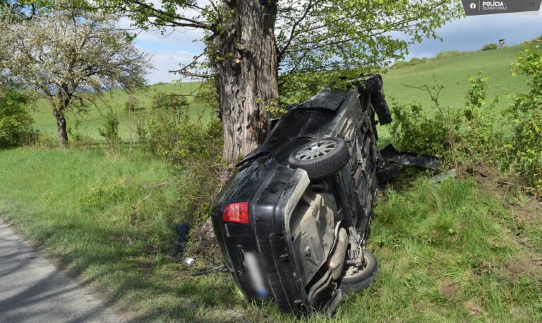 Dopravná nehoda na Liptove: tvrdý náraz do stromu, alkohol u vodiča zistený nebol