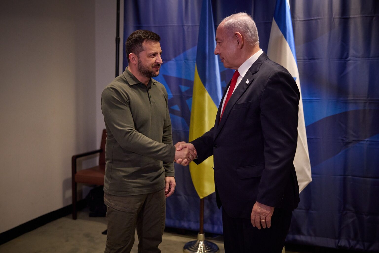 Volodymyr Zelenskyj a Benjamin Netanjahu v newyorskom sídle OSN v septembri 2023. Foto: Profimedia.sk