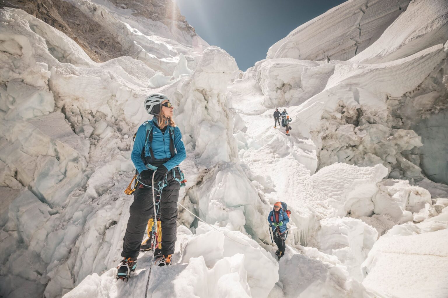 Lucia Janičová pri úspešnom výstupe na Mount Everest. Foto: L. Janičová