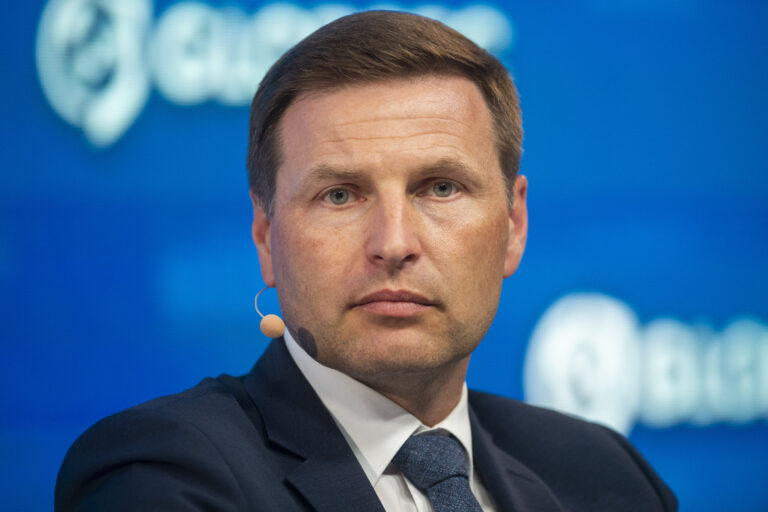 Na snímke estónsky minister obrany Hanno Pevkur počas konferencie Globsec Bratislava Forum 2023 v Bratislave 29. mája 2023. Foto: TASR/ Jakub Kotian
