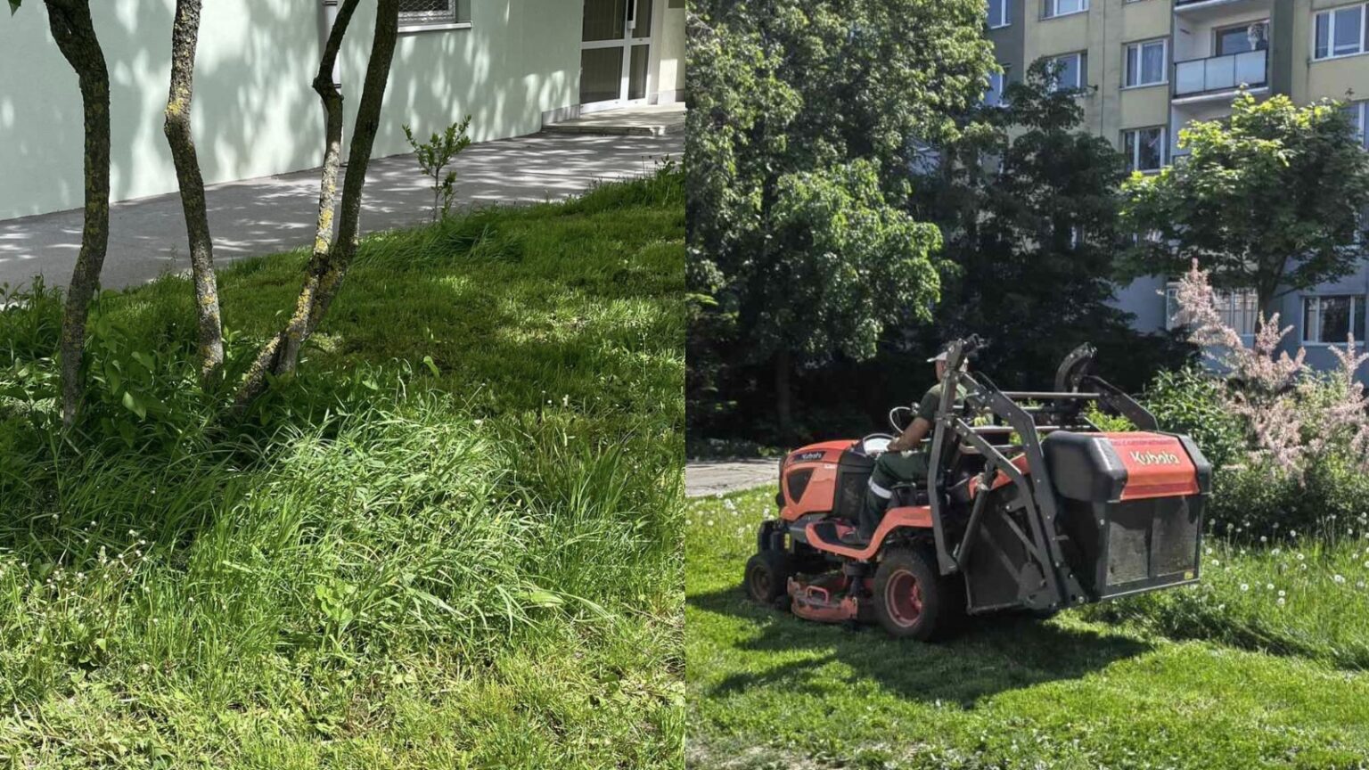 V košických mestských častiach je práve sezóna kosieb. Nedostatok peňazí im urobil škrty v plánoch. Foto: FB Košickí Južania L.L.M/FB MČ Juh