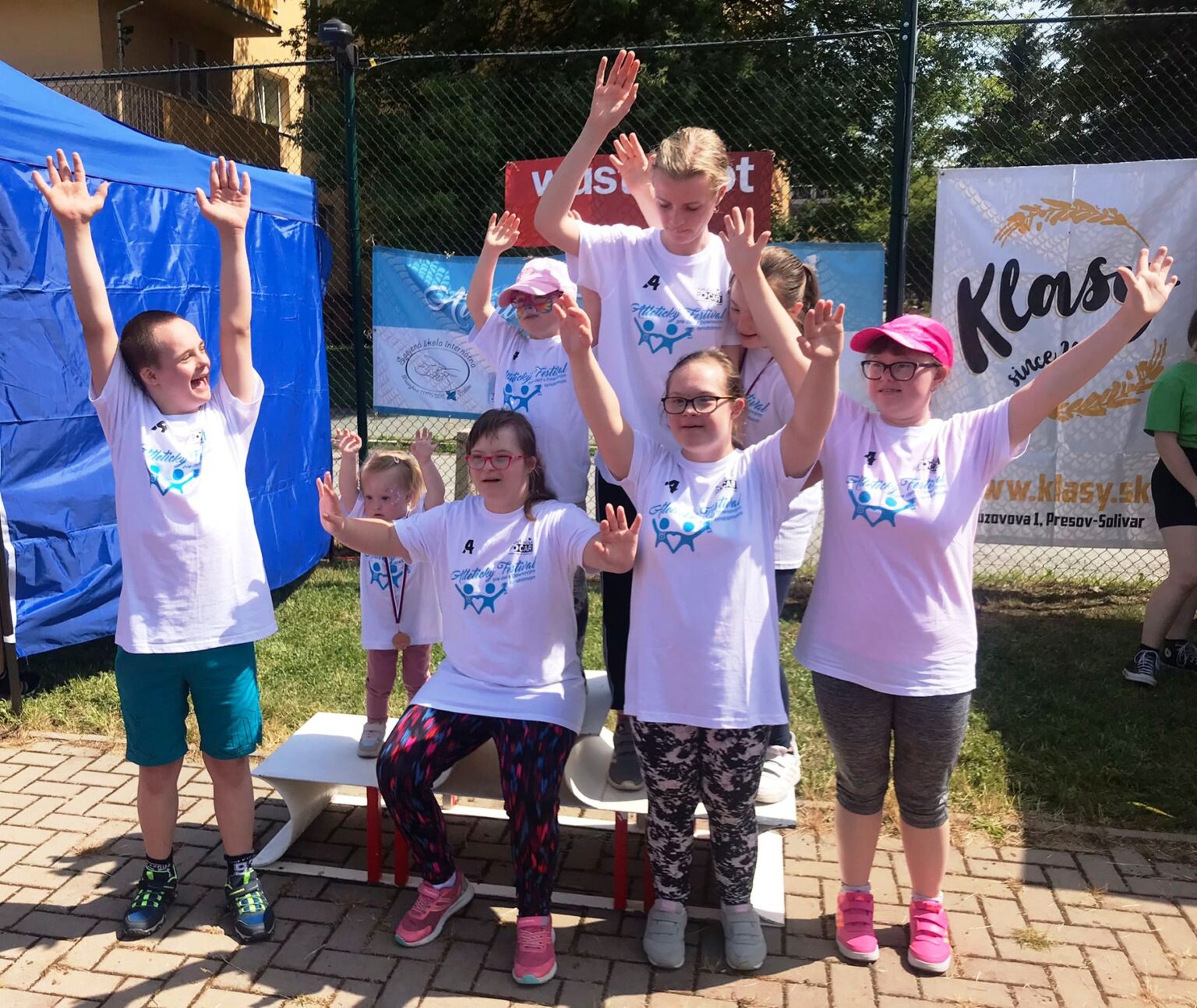 Atletický festival pred deti Downovým syndrómom v Prešove 24. máj 2024. Foto: OZ Zanebudka