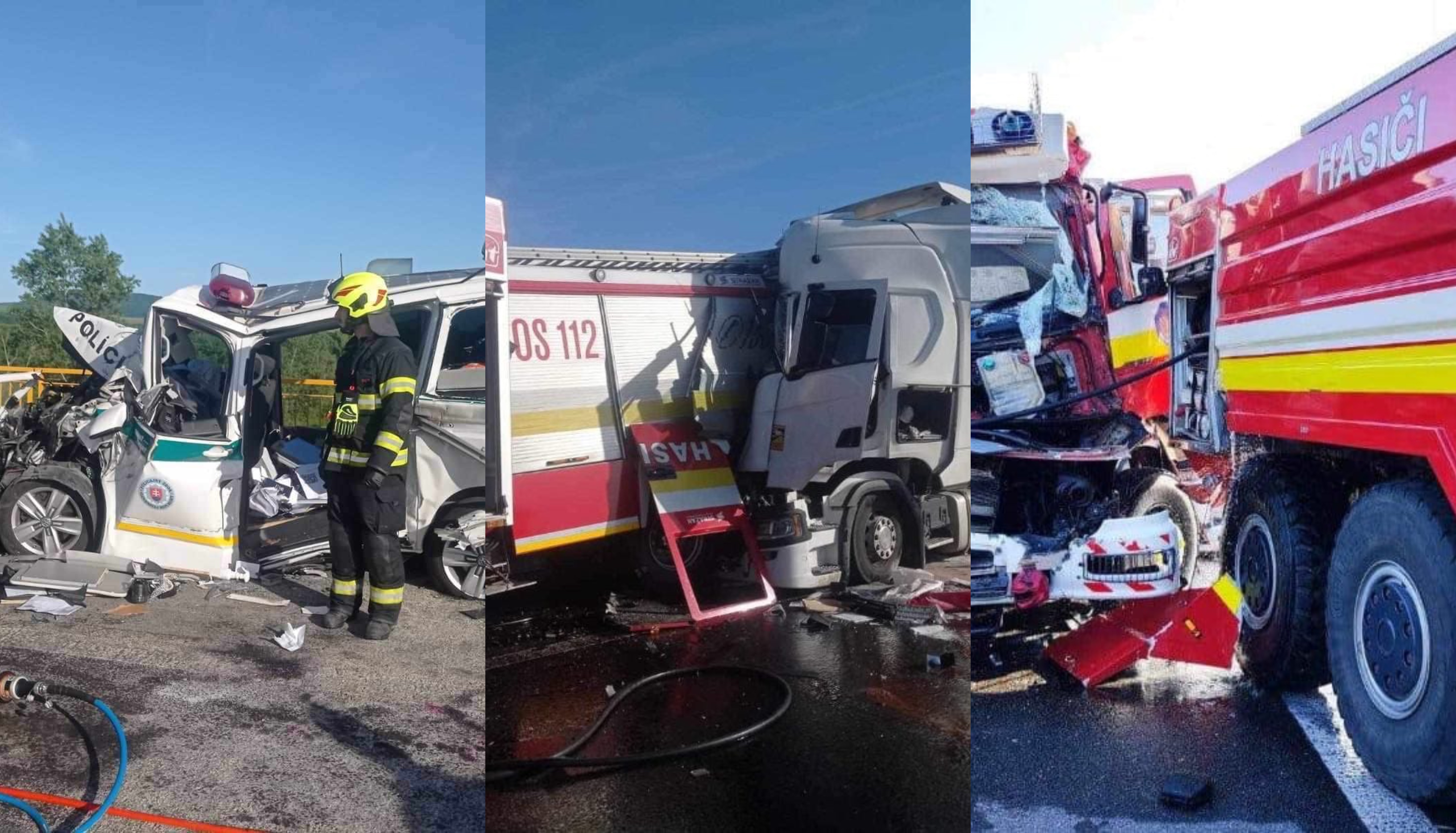 Do zasahujúcich hasičov vrazil na diaľnici kamión. Nehoda si vyžiadala dvoch mŕtvych