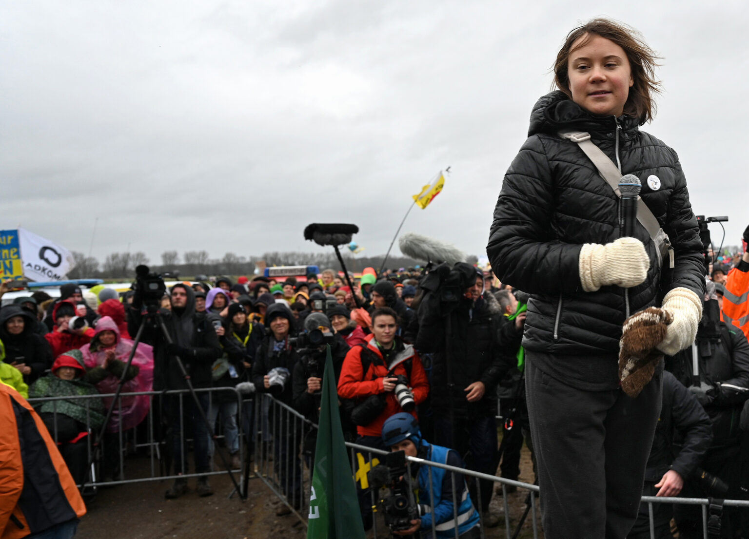 Klimatická aktivistka Greta Thunbergová na proteste v Nemecku. Foto: TASR/DPA