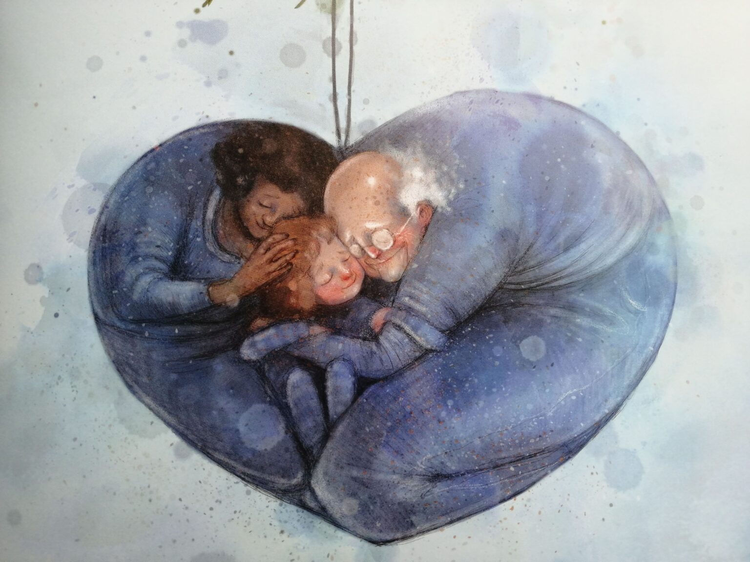 Nórska ilustrátorka Lisa Aisato. Objatie. Z knihy Ilustrovaný život.