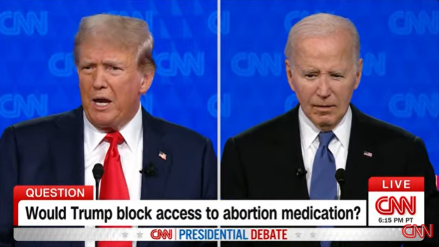 Donald Trump a Joe Biden. Reprofoto: CNN/YouTube