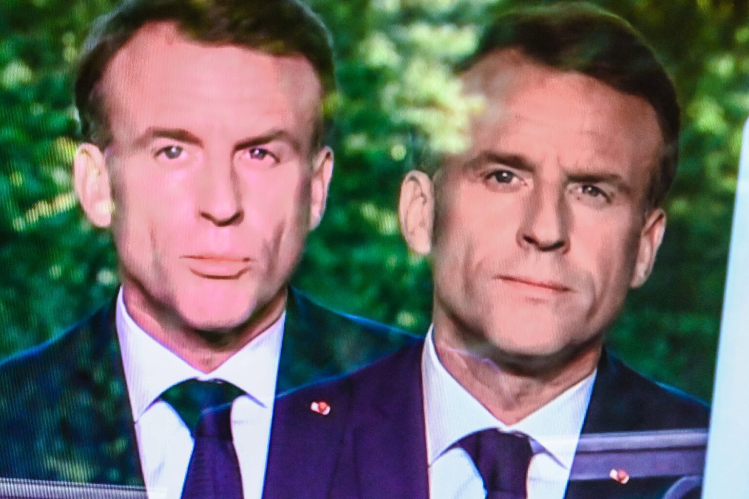 Emmanuel Macron počas prejavu po eurovoľbách. Foto: Profimedia.sk