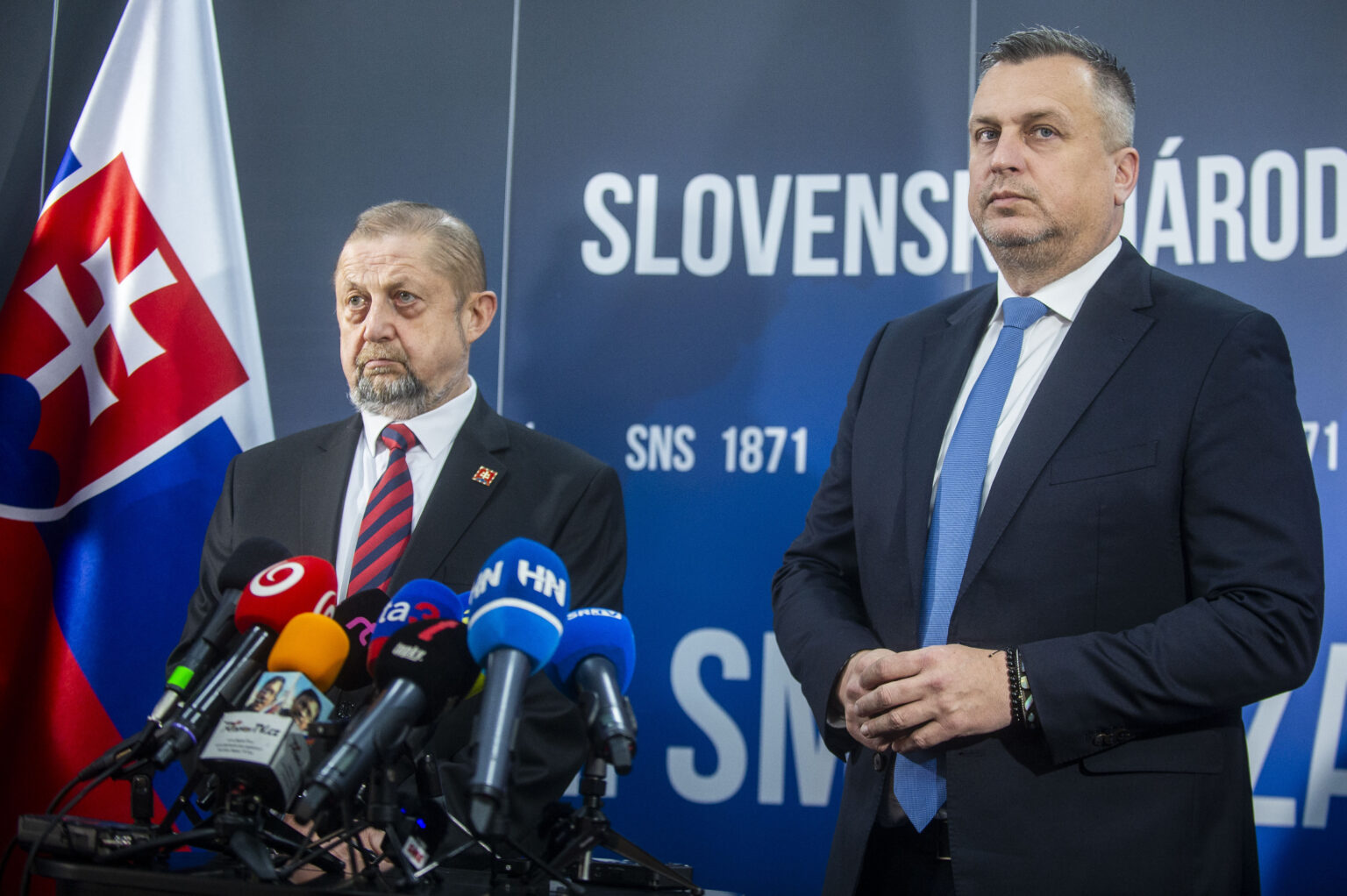Štefan Harabin (zľava), Andrej Danko. Foto: Jakub Kotian/TASR