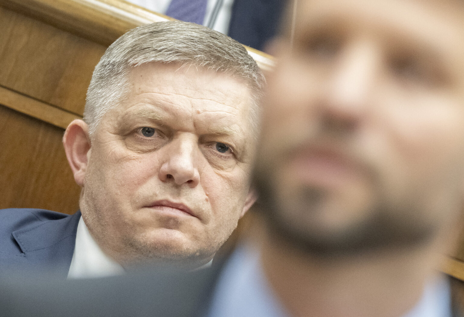 Robert Fico a Michal Šimečka. Foto: Martin Baumann/TASR. 