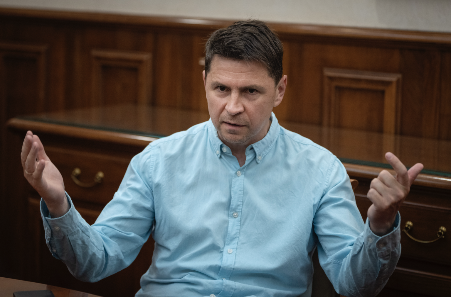 Mychajlo Podoljak. Foto: TASR/AP