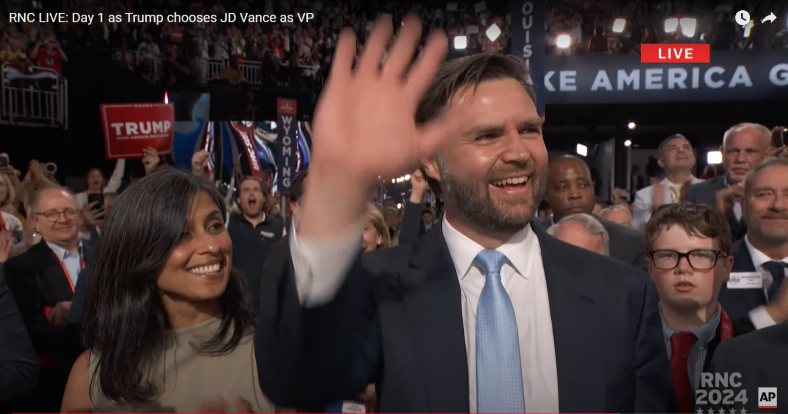 Senátor a kandidát na viceprezidenta JD Vance. Reprofoto: AP/Youtube 