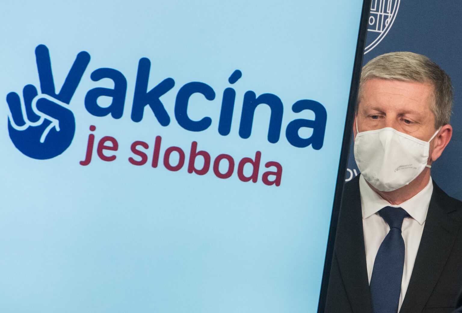 Vladimír Lengvarský počas kampane „Vakcína je sloboda“. Foto: TASR. 