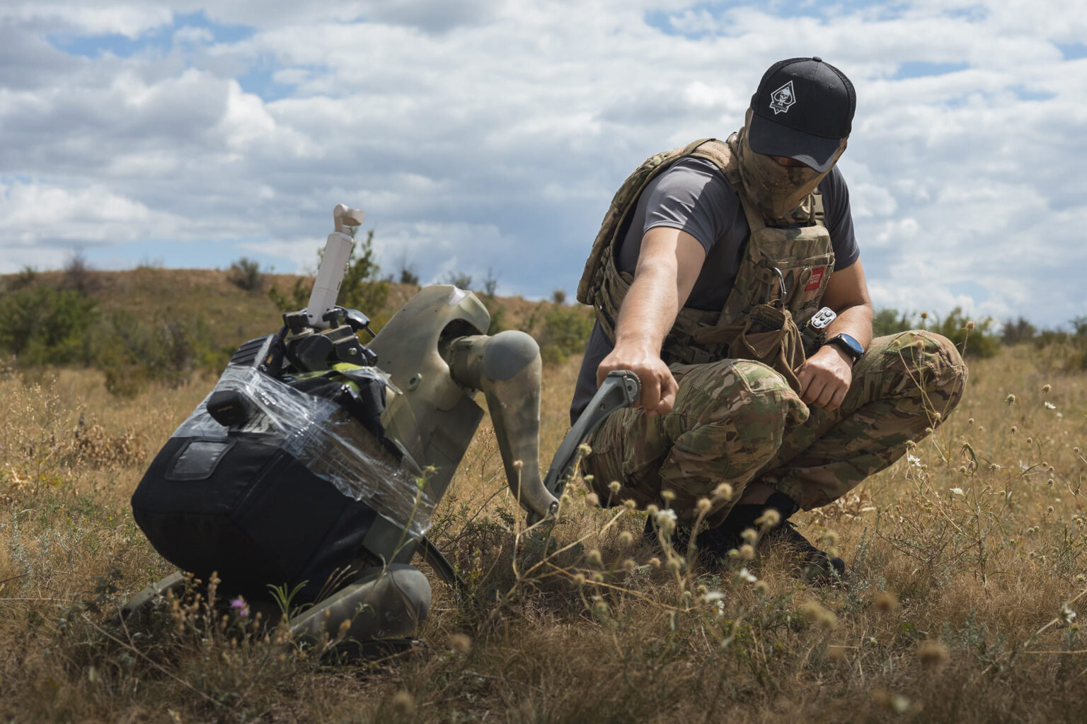 Robotický pes. Zdroj: Defense of Ukraine/X