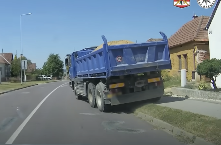 Video: Vodiča nákladného auta bodol hmyz a skolaboval za volantom. Zastavil ho až bazén