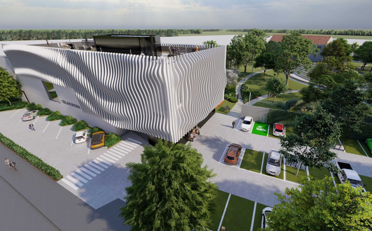 Vizualizácia komunitného centra. Zdroj: Urbanisticko-krajinárska štúdia