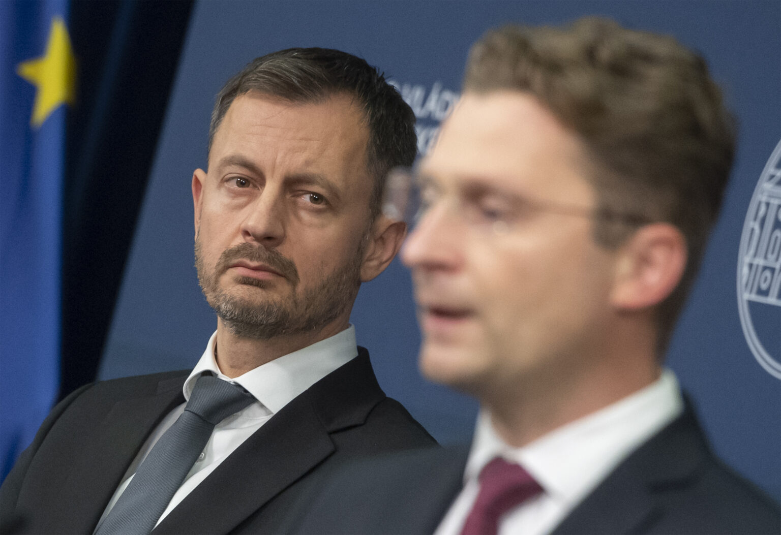 Eduard Heger a Peter Visolajský. Foto: TASR. 